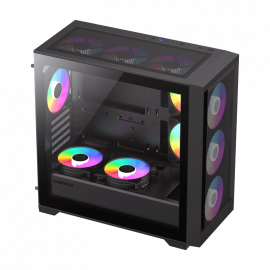 GameMax Defender Mesh Black Gaming Case 