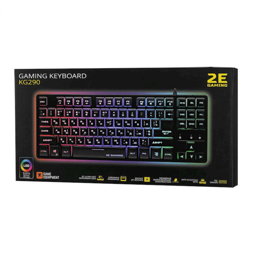 2E KG290 Gaming Keyboard LED Black 2E-KG290UB