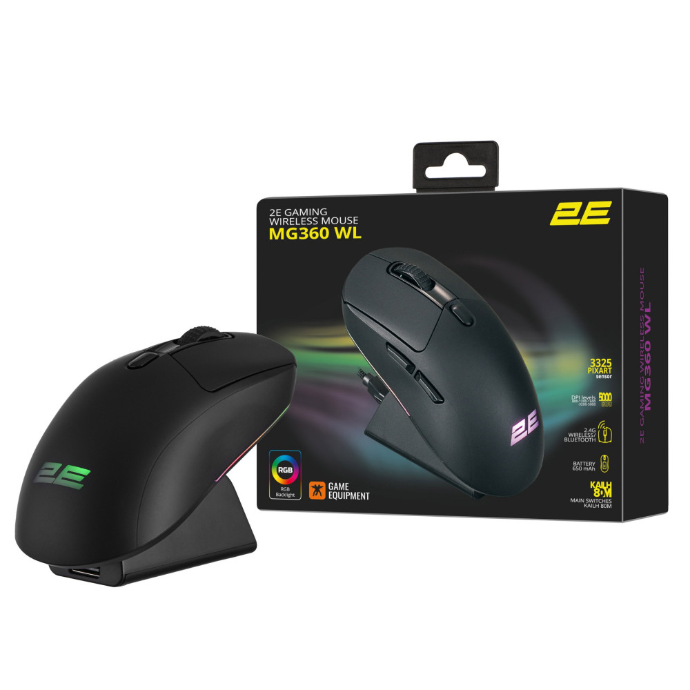 2E MG360 Wireless Gaming Mouse Black [ERC]