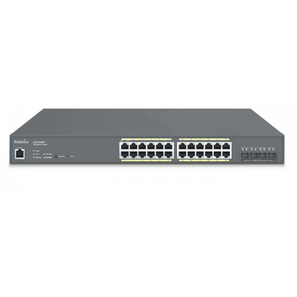 EnGenius Cloud Managed Switch with 24 GbE PoE + 4 x SFP+ ECS1528P [ PC ]